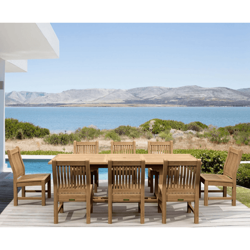 8 - Seater Teak Patio Dining Set - Bahama (Table) & Sahara (Chairs) - Teak HQ™