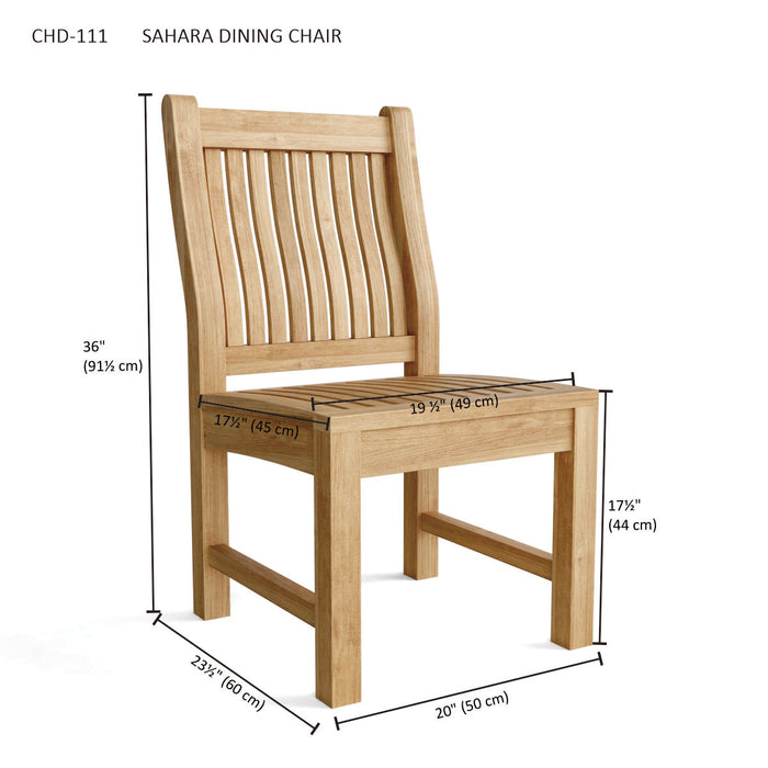 Teak Side Chair for Dining Table - Sahara