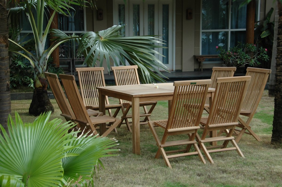 9 - Piece Teak Patio Dining Set - Windsor (Table) & Classic (Chairs) - Teak HQ™