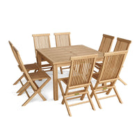 9-Piece Teak Patio Dining Set - Windsor (Table) & Classic (Chairs)