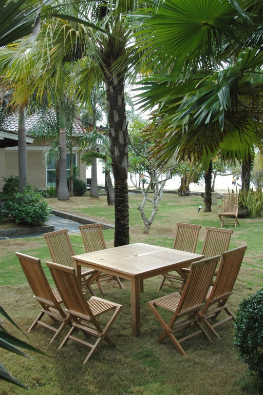 9 - Piece Teak Patio Dining Set - Windsor (Table) & Classic (Chairs) - Teak HQ™