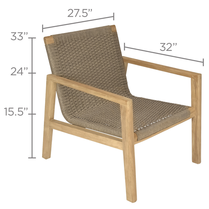 Outdoor Teak Club Chair - Admiral