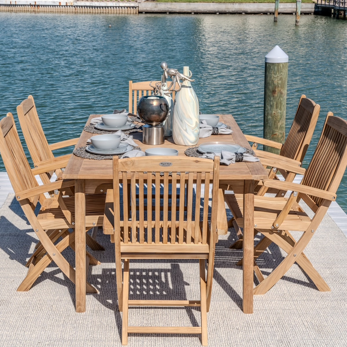 Teak Wood Dining Table (70" Long Rectangle) - Admiral