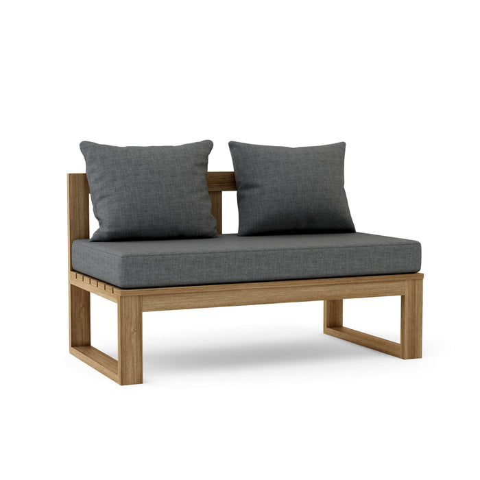 Modern Teak Outdoor Sectional - Arena (Straight)