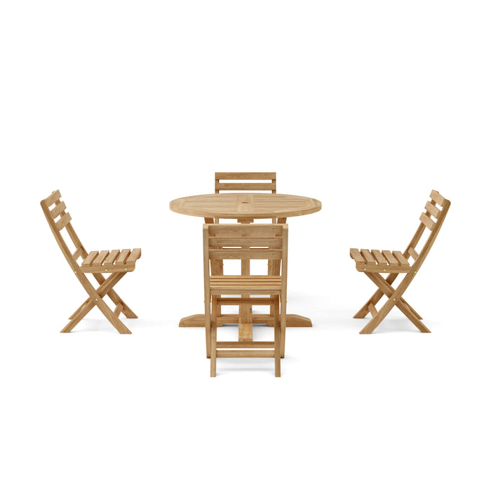 Teak Table Set - Descanso (Table) & Alabama (4 Chairs)