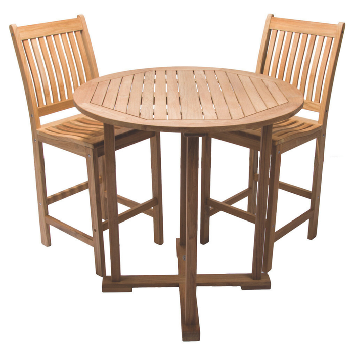 Teak High Top Table and Chairs - Royal Teak