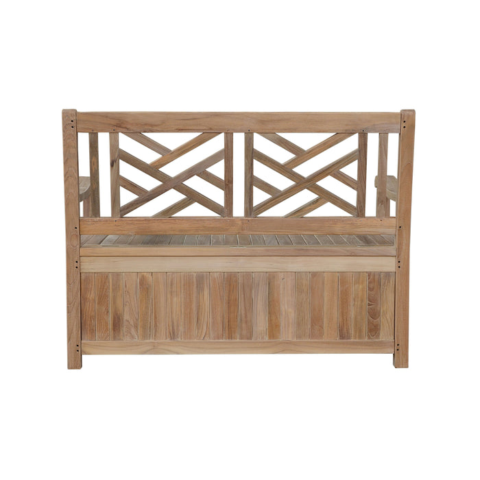 Teak Bench With Storage (Img 5)