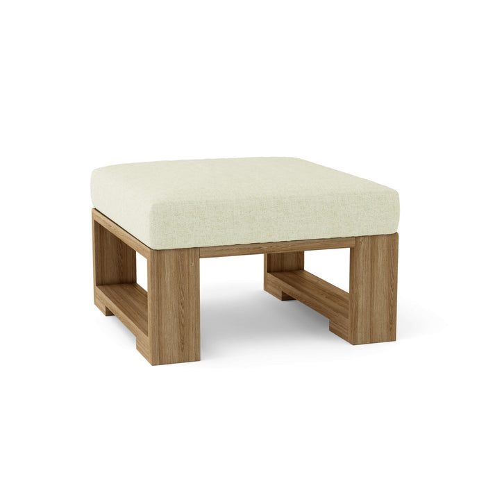 Teak Wood Ottoman - Capistrano