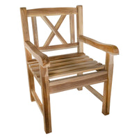Teak Patio Dining Chair With Arm Rests - Haven