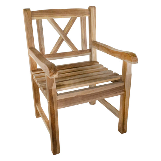 Teak Patio Dining Chair With Arm Rests - Haven
