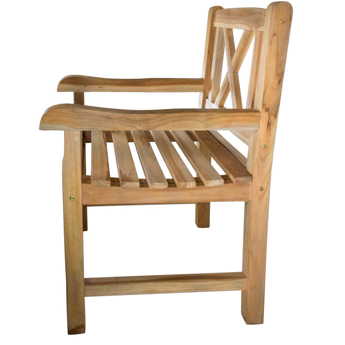 Teak Patio Dining Chair With Arm Rests - Haven