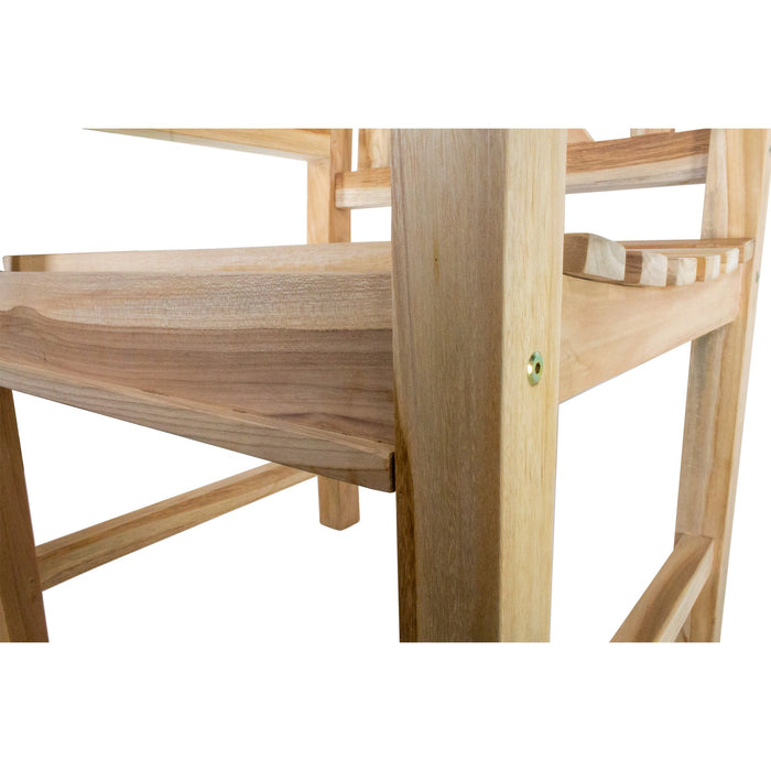 Teak Patio Dining Chair With Arm Rests - Haven
