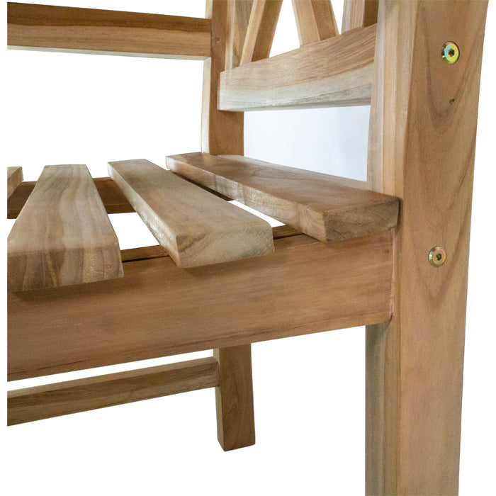 Teak Patio Dining Chair With Arm Rests - Haven