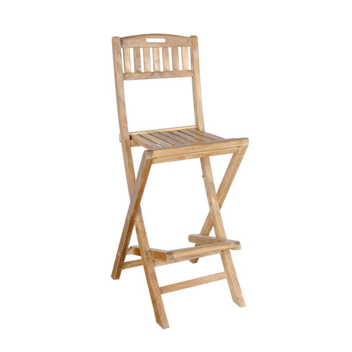 2114 - Folding Teak Bar Chair (Img 2)