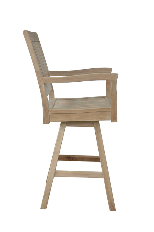 2112 - Teak Swivel Bar Chair (Img 2)