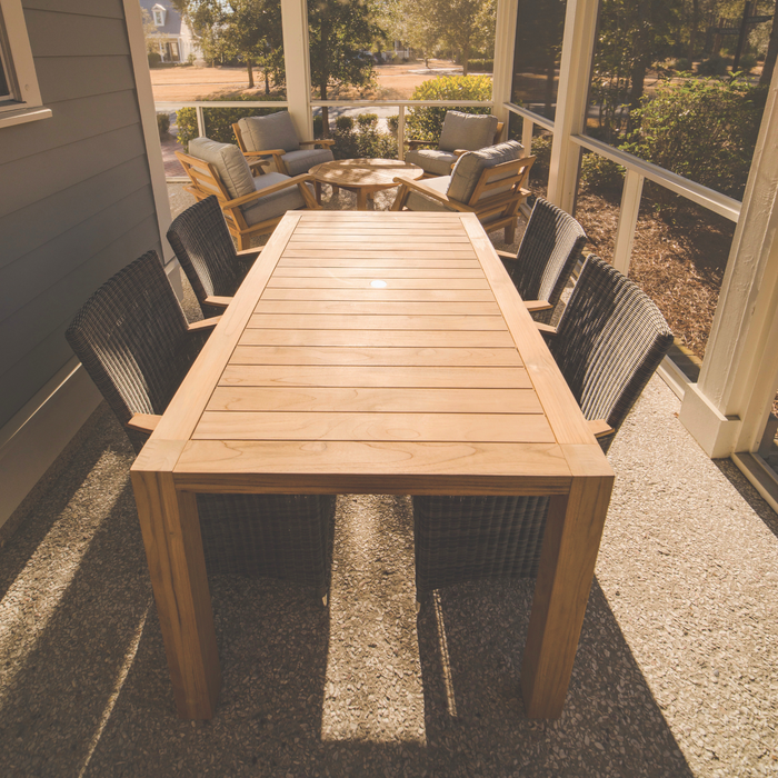 Teak Patio Table (63" Long Rectangle) - Comfort