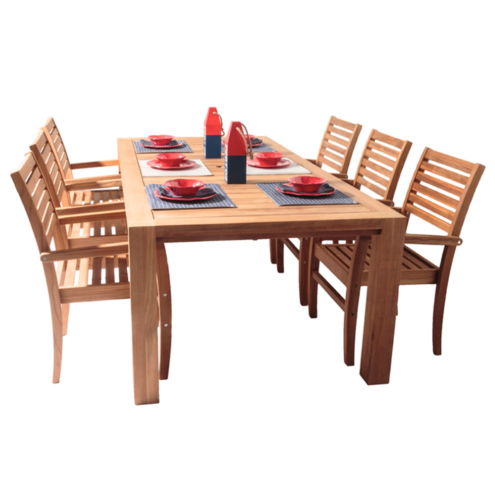 Teak Outdoor Set - Comfort (Table) & Avant (6 Chairs)