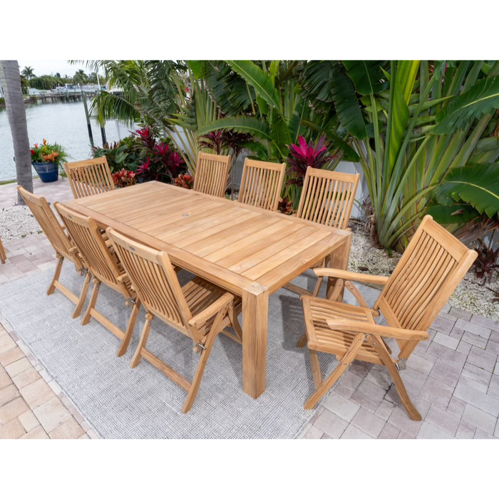 Teak Wood Table (94.5" Long Rectangle) - Comfort
