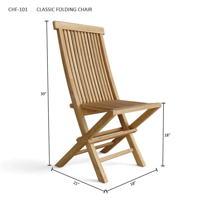 Teak Folding Chairs (Set of 2) - Classic