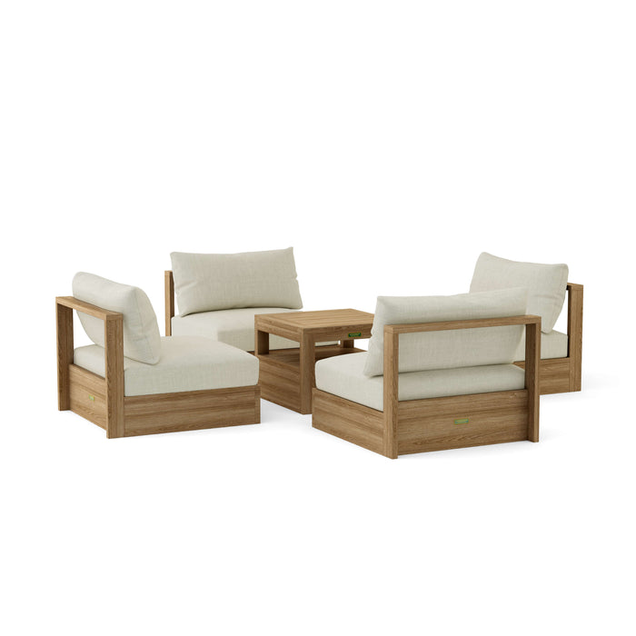 High-End Teak Patio Furniture - Copacabana 5-Piece Set