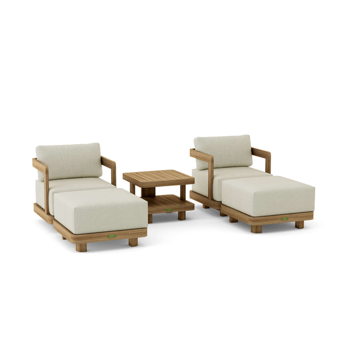 Teak Wood Garden Furniture - Granada 5-Piece Set