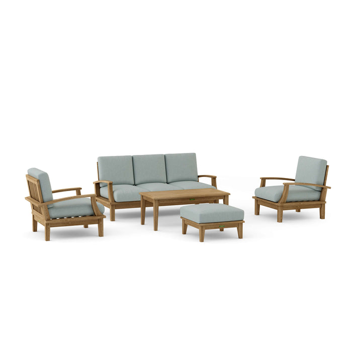 Teak Outdoor Patio Furniture Set - Brianna 5-Piece Set