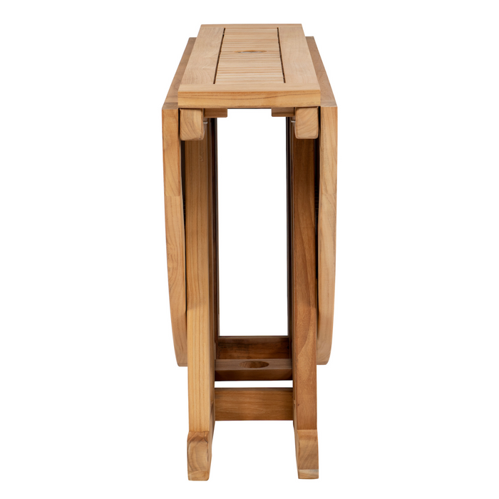 Foldable Teak Table (60" Round) - DropLeaf