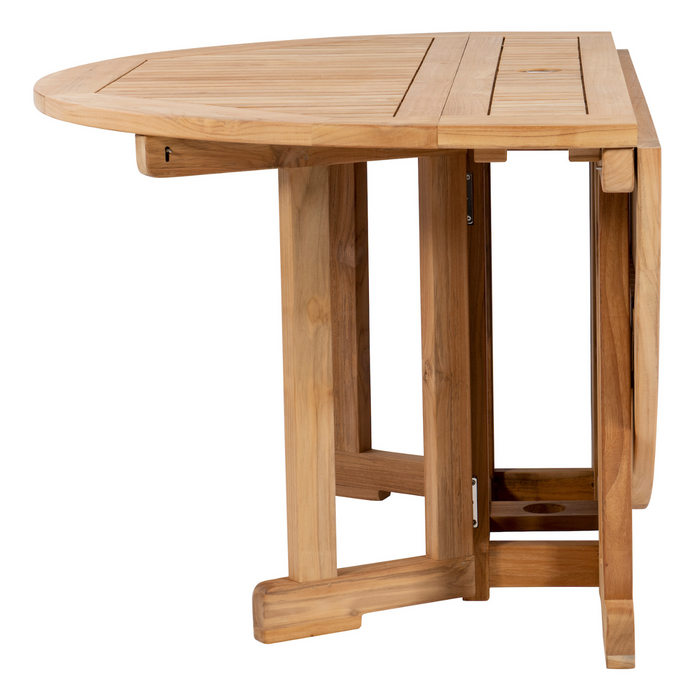 Foldable Teak Table (60" Round) - DropLeaf