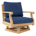 Teak Swivel Lounge Chair (Img 4)