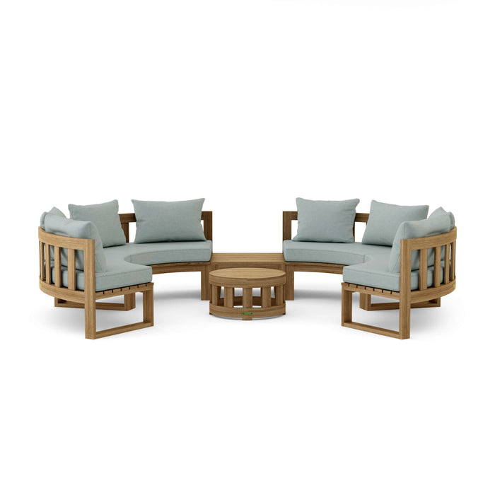 Authentic Teak Wood Furniture - Arena 6-Piece Sectional Set