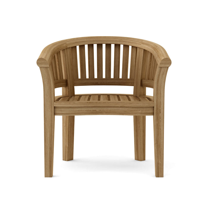 Contemporary Outdoor Teak Furniture - Curve 4-Piece Set