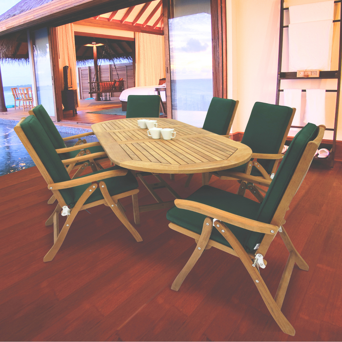 Oval Teak Dining Table (96" Long) - Family