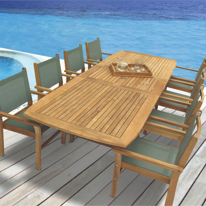 Teak Patio Dining Table (120" Long Rectangle) - Family