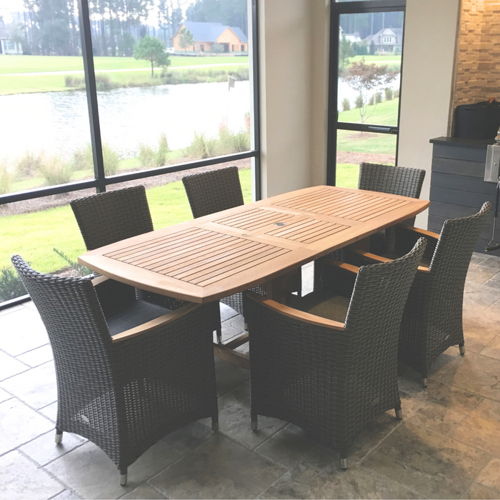 Teak Extendable Outdoor Table (78" Long Rectangle) - Family