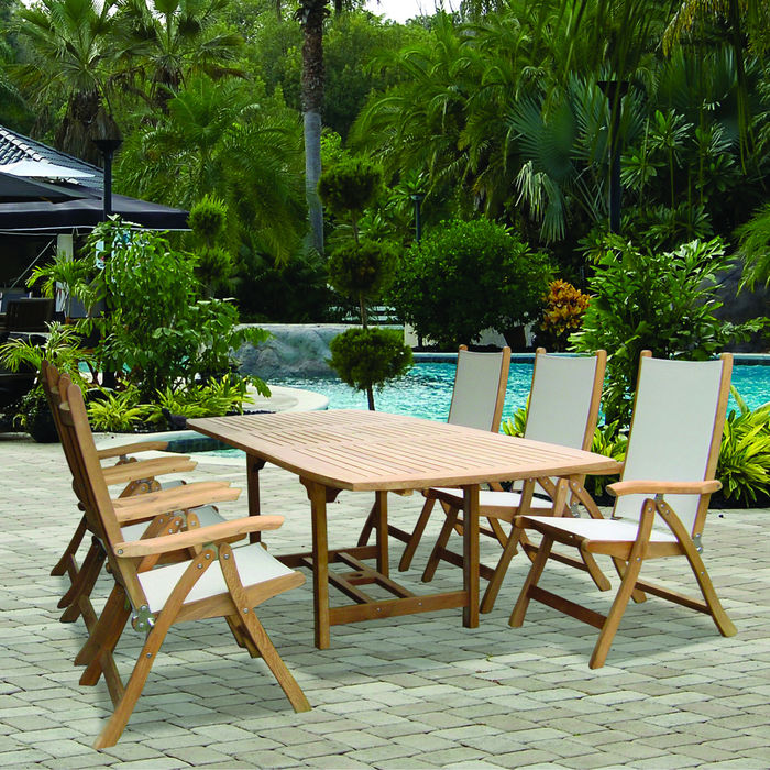 Teak Extendable Dining Table (96" Long Rectangle) - Family