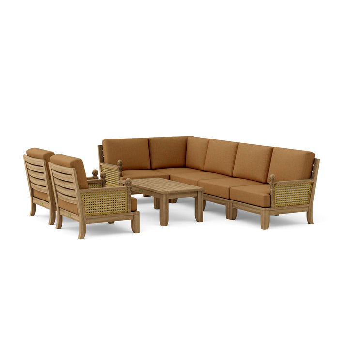 Classic Teak Furniture - Luxe 8-Piece Modular Set