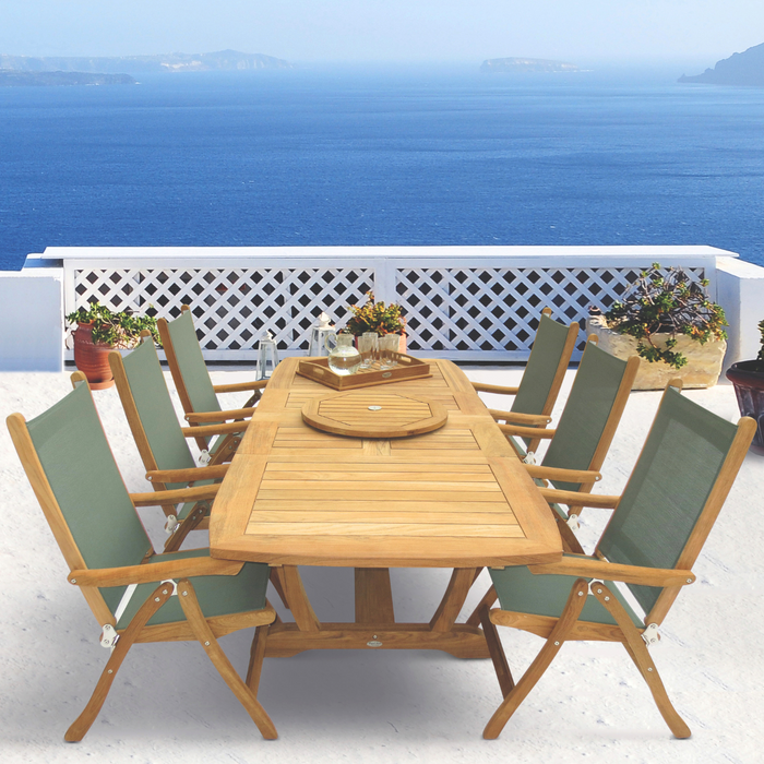 Teak Outdoor Dining Table For 8 (96" Long Rectangle) - Gala