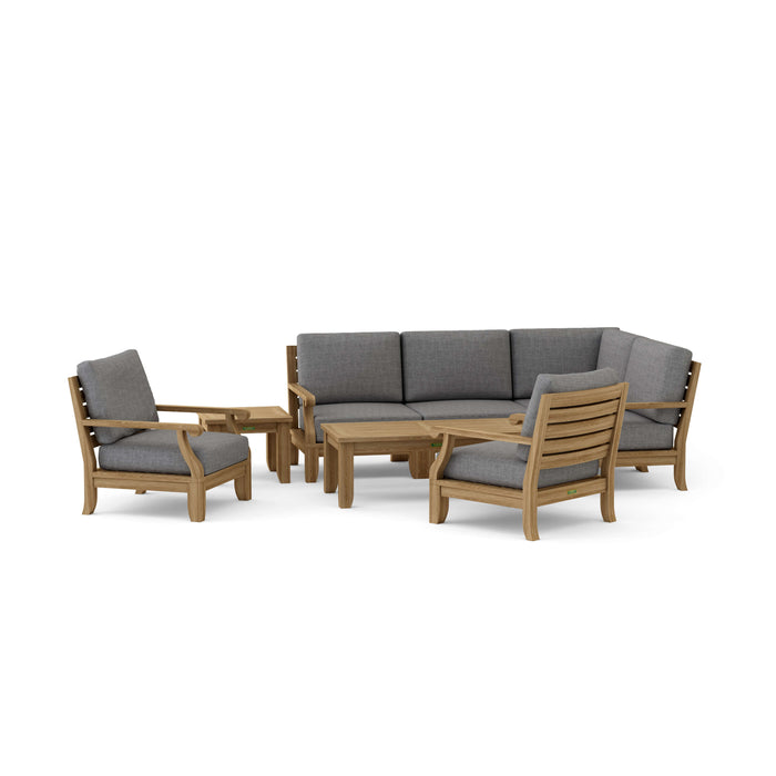 Quality Outdoor Teak Furniture - Riviera 7-Piece Modular Set