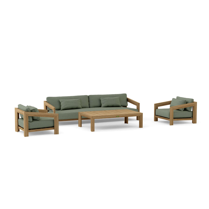 Solid Teak Patio Furniture - Smyrna 4-Piece Set