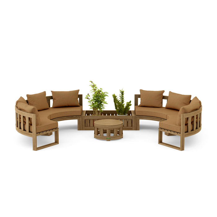 Teak Sectional Sofa - Arena 6-Piece Modular Set