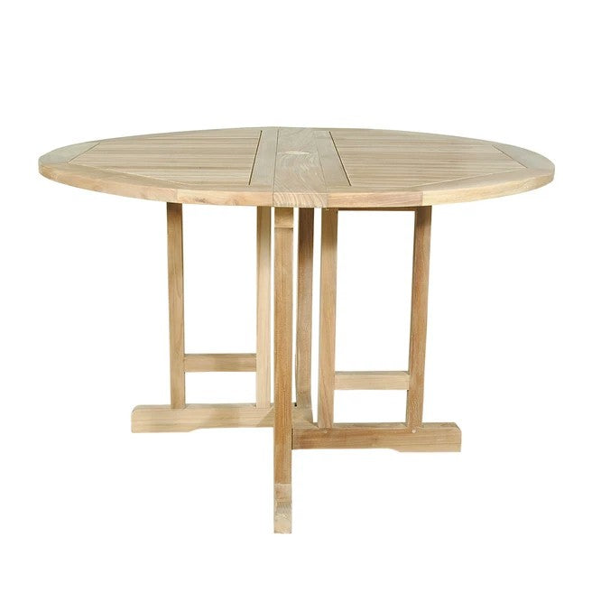 Outdoor Teak Round Dining Table (47" Diameter) - Bahama