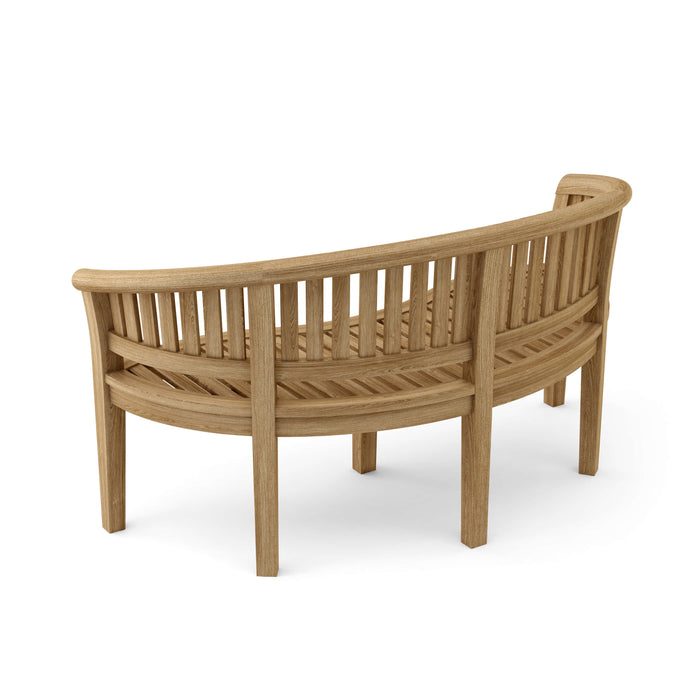 Contemporary Outdoor Teak Furniture - Curve 4-Piece Set