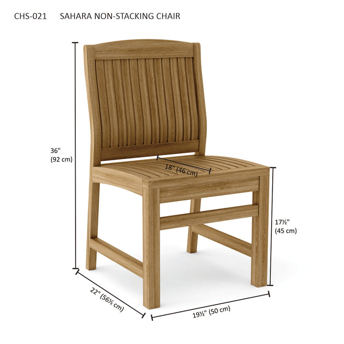 Teak Wood Dining Side Chair - Sahara