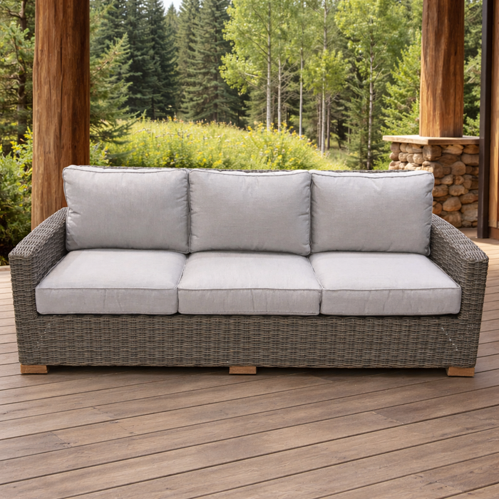 Modern Teak Outdoor Sofa - Sanibel