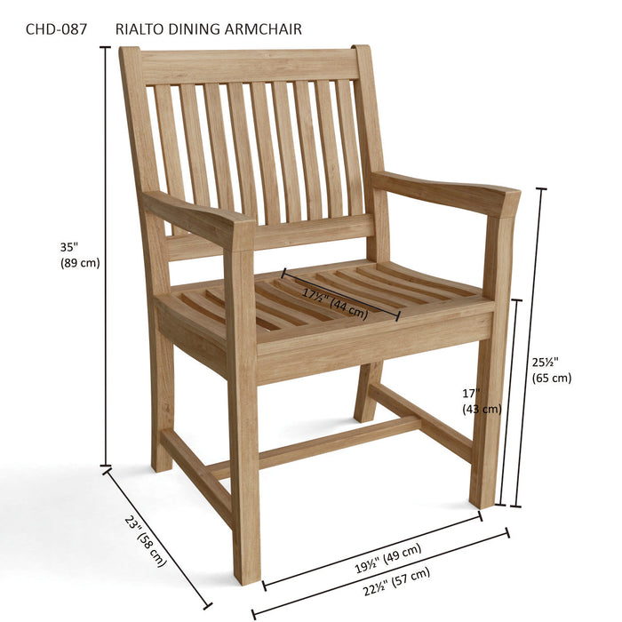 Solid Teak Chair - Rialto