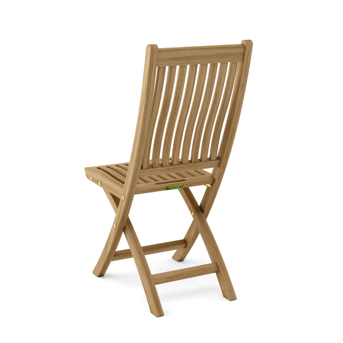 Teak Folding Deck Chairs (Set of 2) - Tropico