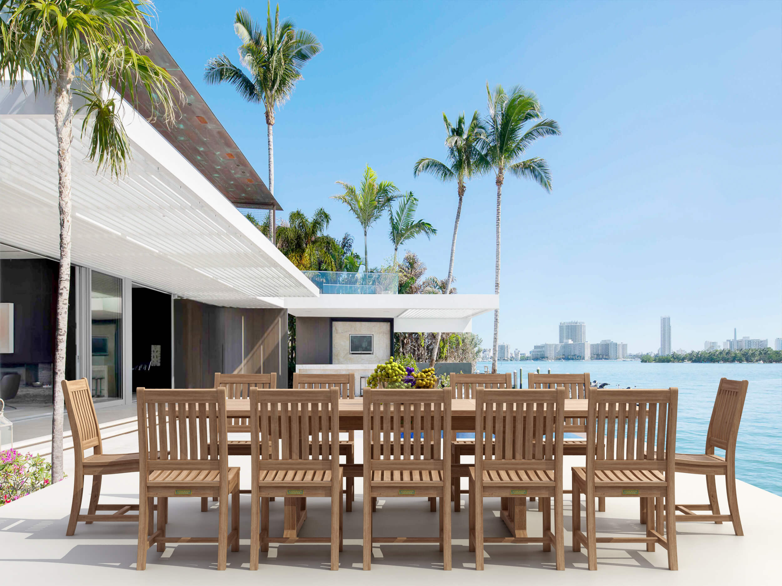 13-Piece Teak Outdoor Dining Set (Img 1)