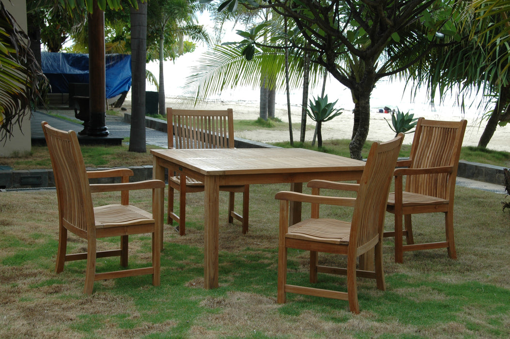 5-Piece Teak Patio Dining Set (Img 3)