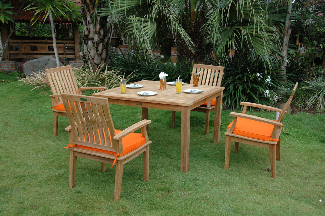 Solid Teak Dining Table and Chairs (Img 5)