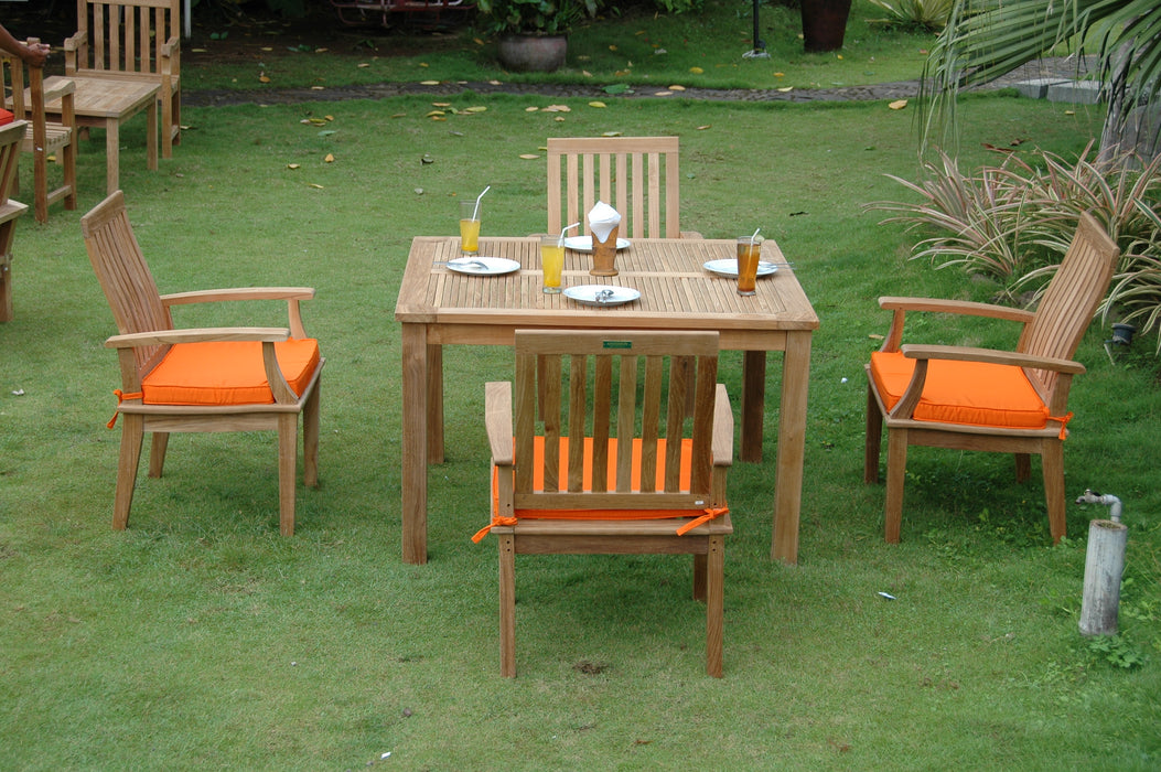 Solid Teak Dining Table and Chairs (Img 6)